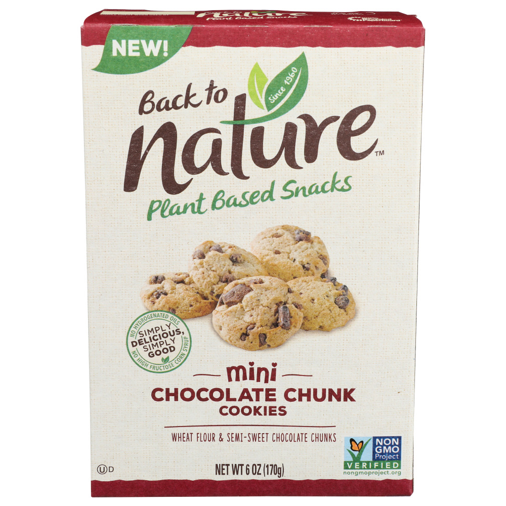 Back To Nature Mini Chocolate Chunk Cookies - Case Of 6/6 Oz