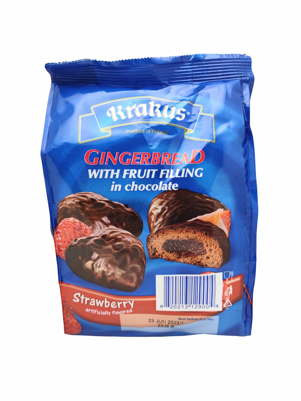 Krakus Gingerbread Fruit Filling Covered In Chocolate - 5.64 Oz