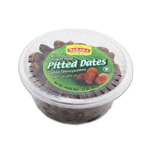Calcaria's Market Pitted Date Delget Nour Baraka (24 OZ), Great Source Of Fiber Vegan