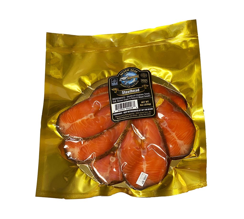 Fish Canadian Steelhead, Sliced – 8oz, Ea