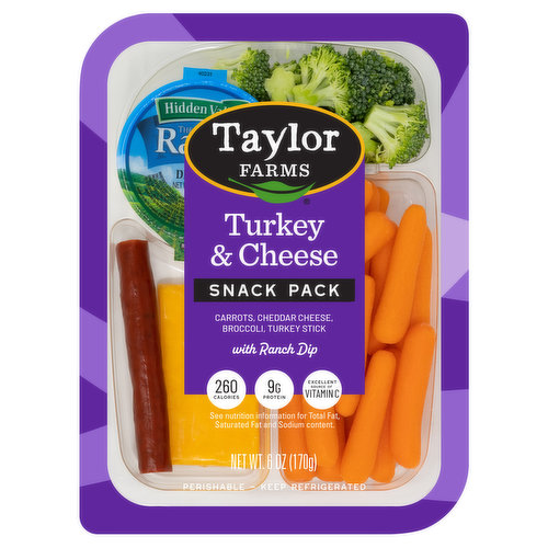 Taylor Farms Turkey & Cheese Snack Pack 6 Oz