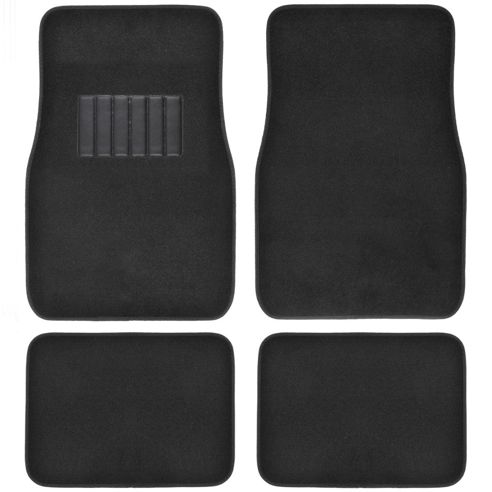 BDK 4Pc Black Auto Floor Car Mats Carpet