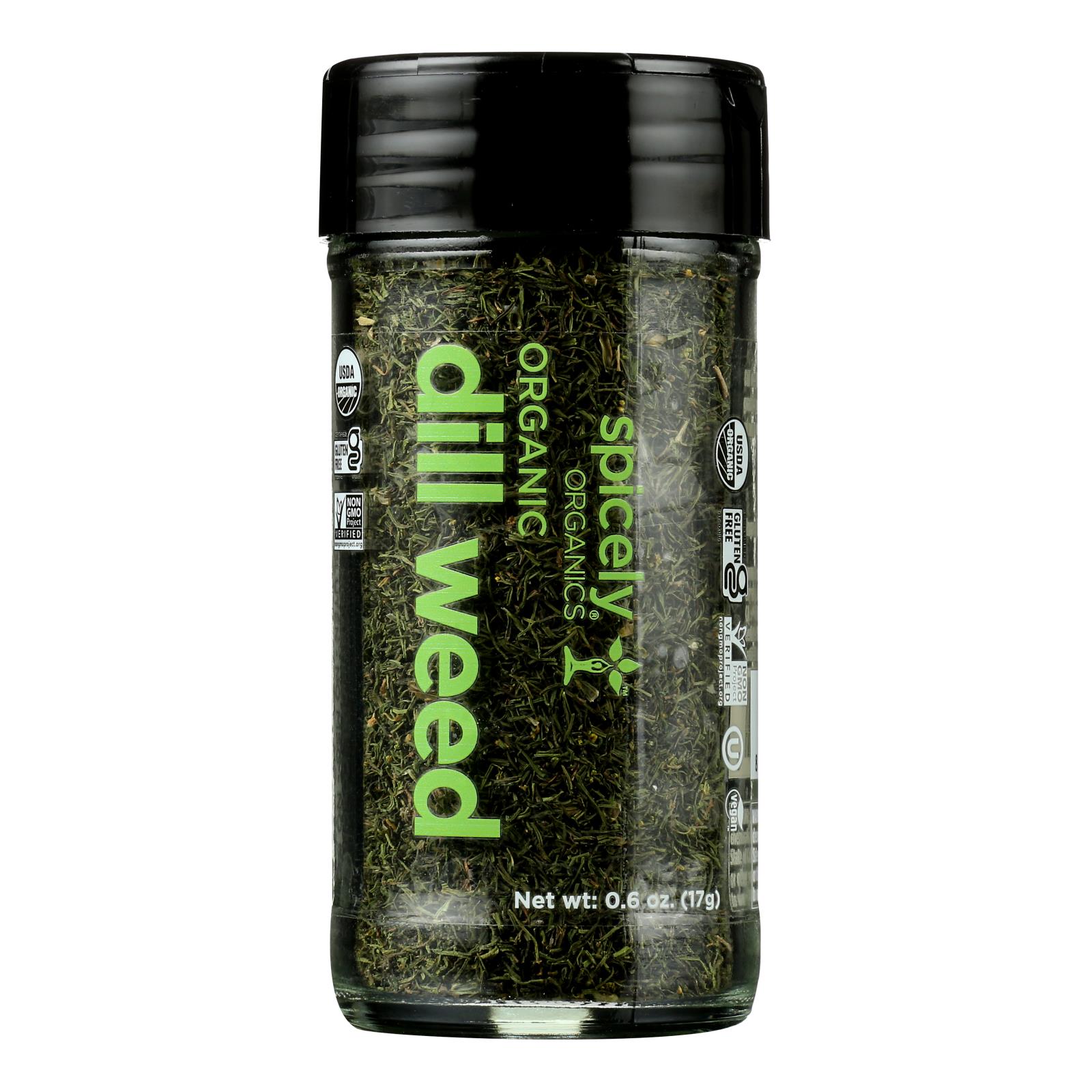 Spicely Organics Organic Dill Weed - Case Of 3/0.6 Oz