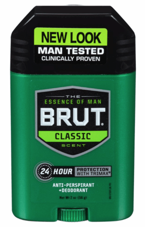 Brut Classic Antiperspirant + Deodorant Oval-Solid Stick, 2 Oz