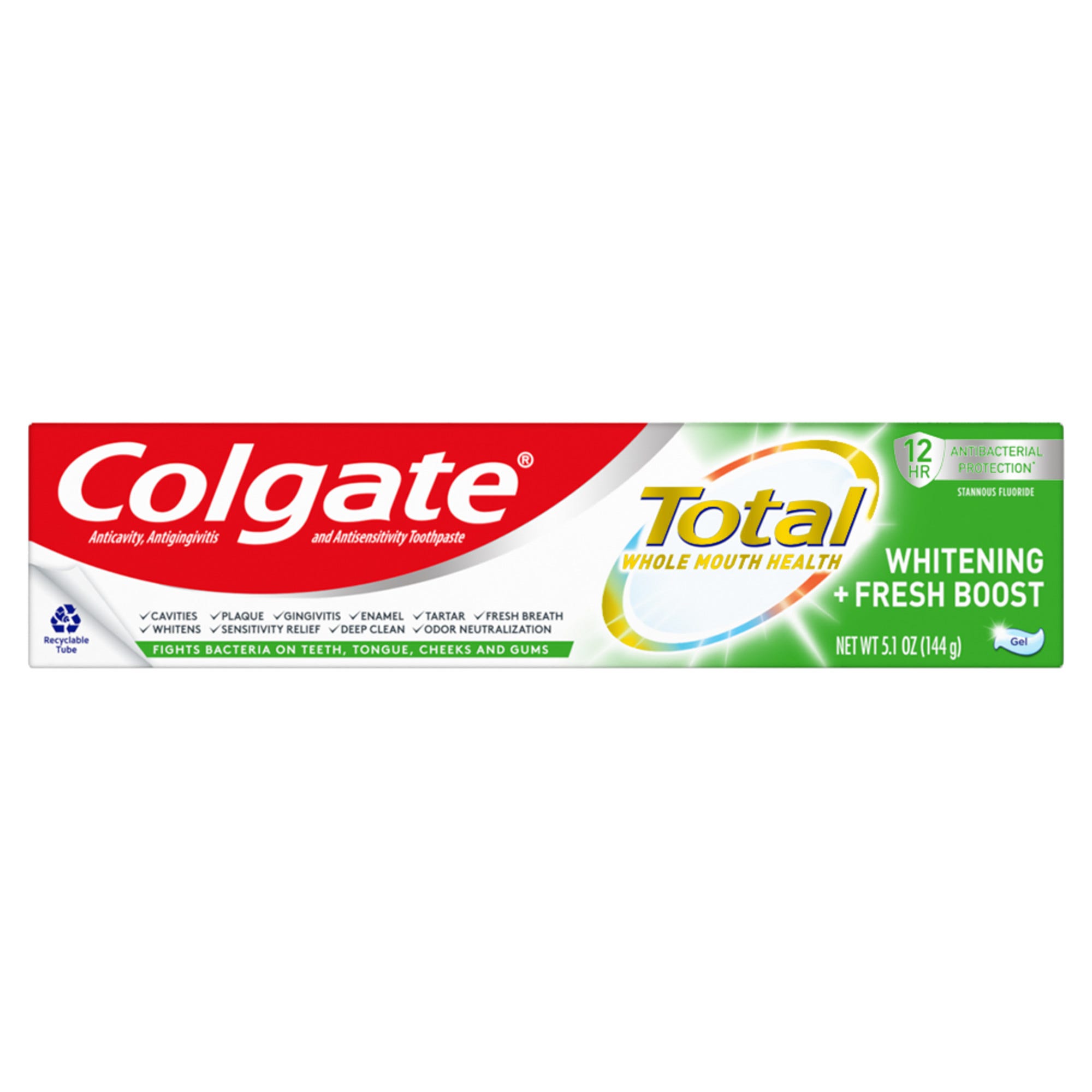 Colgate Total Toothpaste 5.1oz - Whitening + Fresh Boost Gel