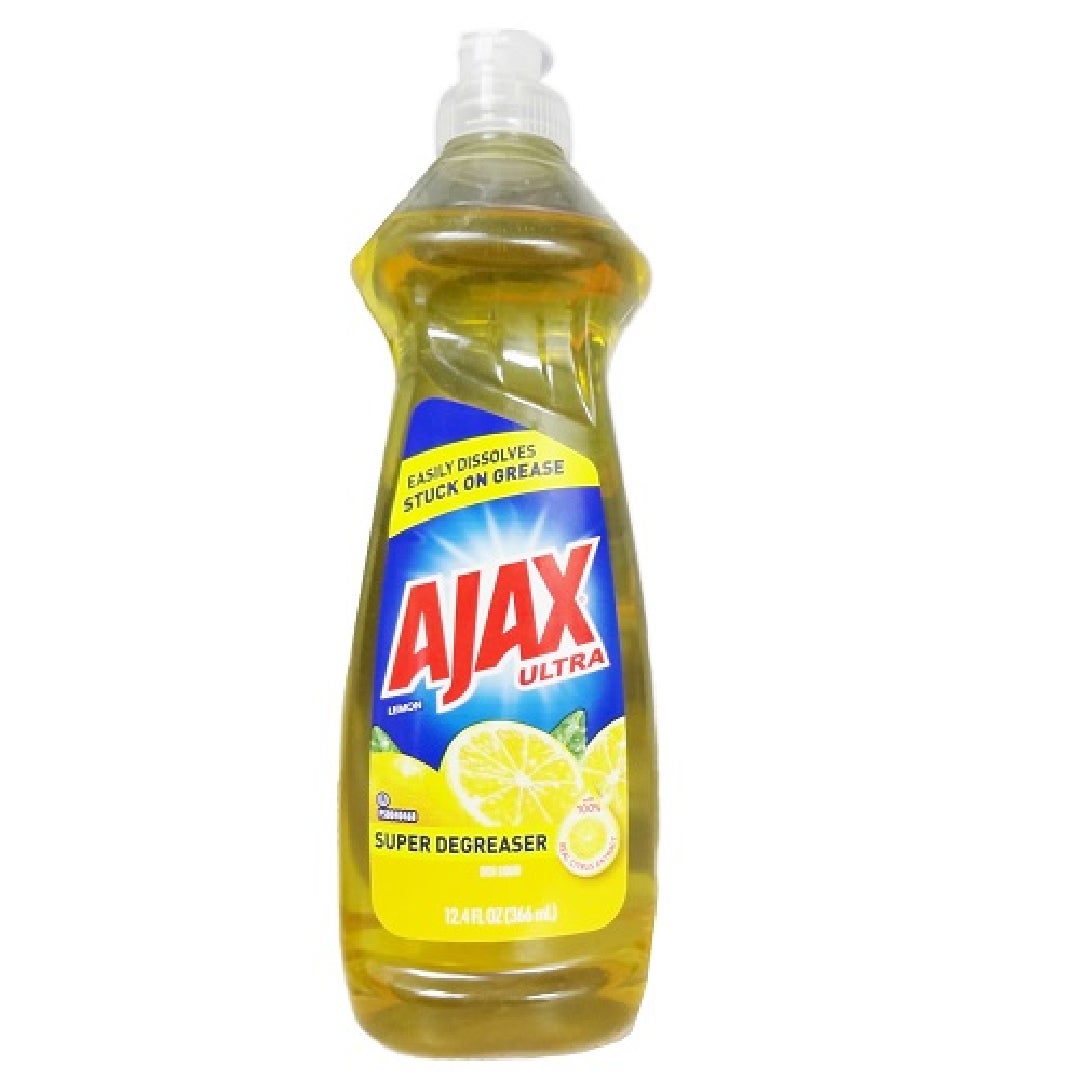 Ajax Dish Liquid, Lemon, Super Degreaser 12.4 Fl Oz