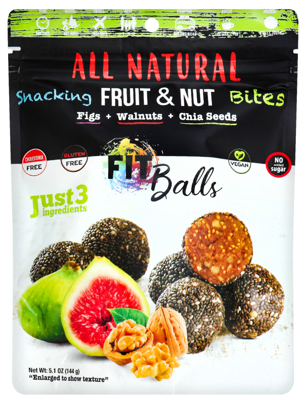 Nature's Wild Organic Chia Balls, Figs & Walnuts & Chia Seeds, 5.1 Oz (144 G)