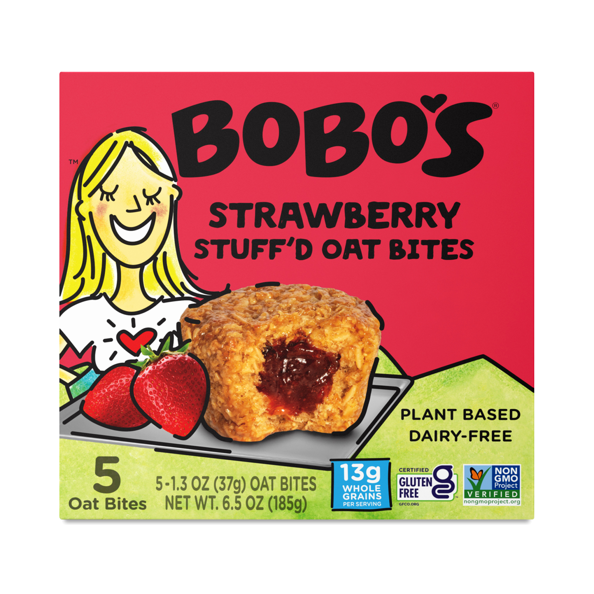 Bobo's Strawberry Stuff'd Oat Bites 5 1.3 Oz. Bars