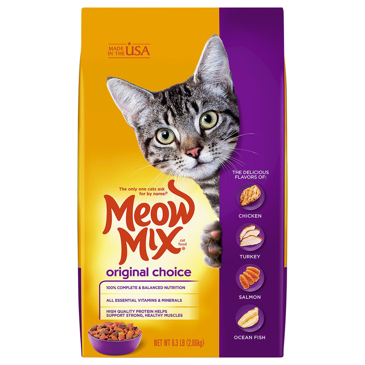 Meow Mix Original Choice Cat Food, 6.3 Lb