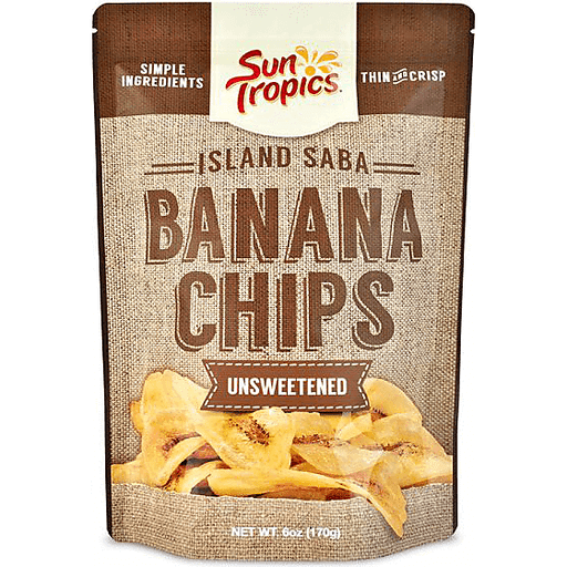 Sun Tropics Banana Chips, Unsweetened