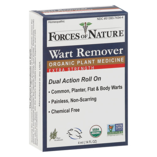 Forces Of Nature Wart Control Extra Strength Rollerball, 4 Ml
