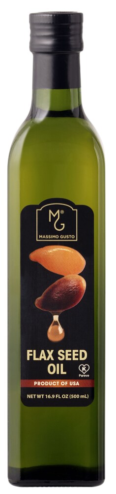 Massimo Gusto Flax Seed Oil, 16.9 Ounce