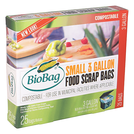 Biobag Food Scrap Bags, Small, 3 Gallon