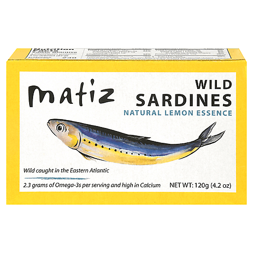 Matiz Wild Sardines, With Natural Lemon Essence Sardines - 120 G