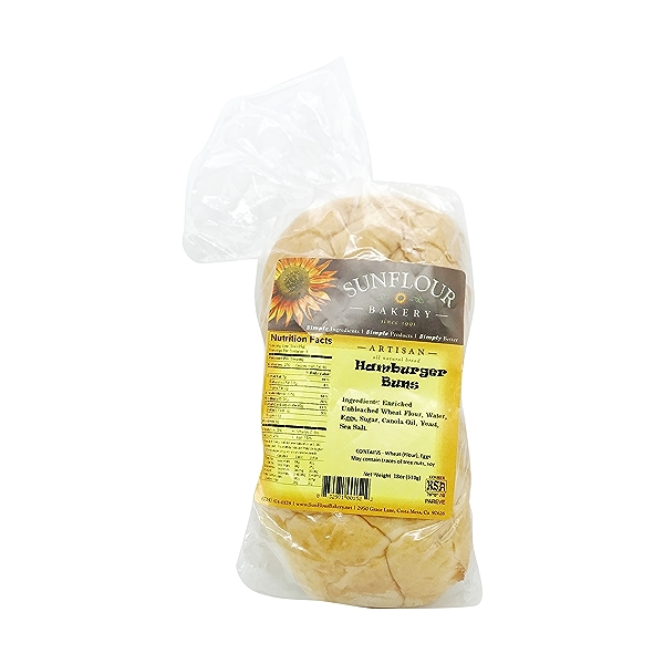Vegan Sesame Hamburger Bun, 18 Oz