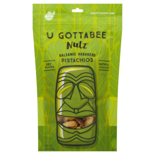 U Gottabee Nutz Balsamic Habanero Pistachios - 4oz