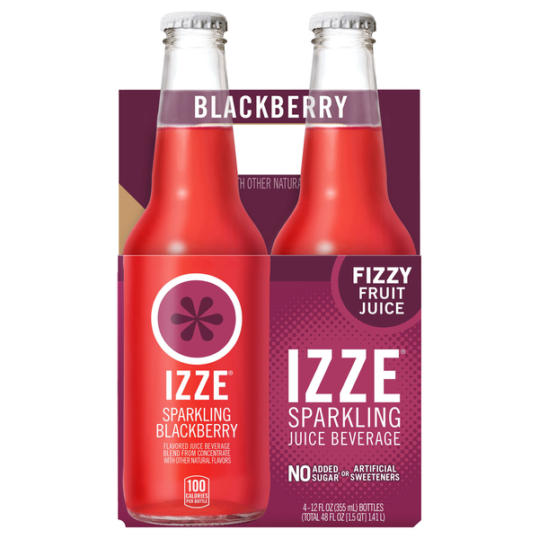 Izze Sparkling Blackberry Juice Beverage 12 Oz Bottles