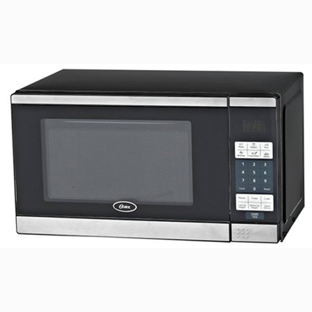 Oster 0.7 Cu Ft Microwave Oven, Stainless Steel And Black