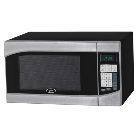 Oster 0.9 Cubic Foot Digital Microwave Oven, Stainless/Black