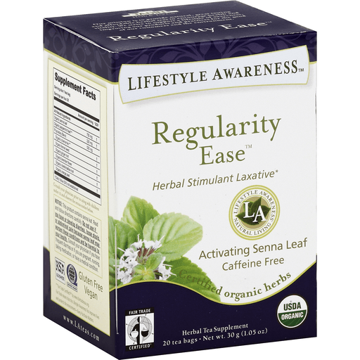 Lifestyle Awareness Herbal Tea Supplement, Regularity Ease