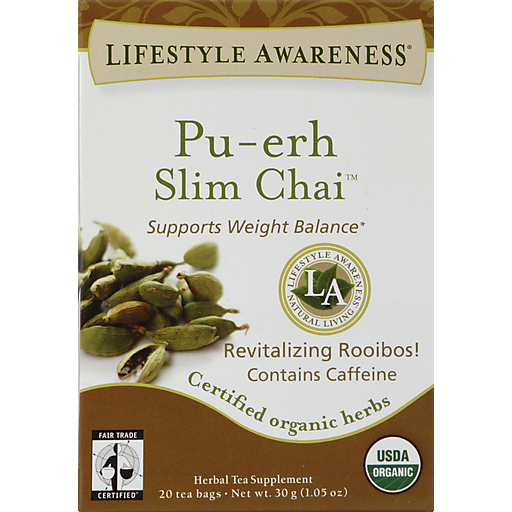 Lifestyle Awareness Tea, Pu-erh Slim Chai
