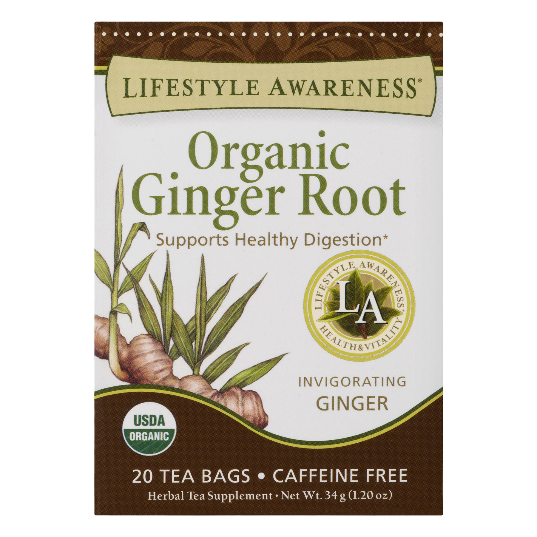 Lifestyle Awareness La Tea Organic Ginger Root