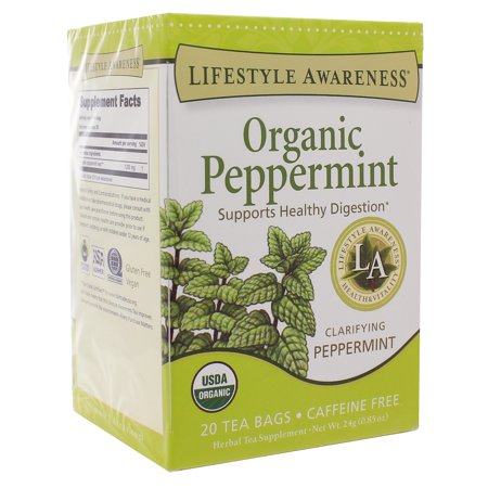 Lifestyle Awareness Organic Peppermint 20 Bags 0.85 Oz