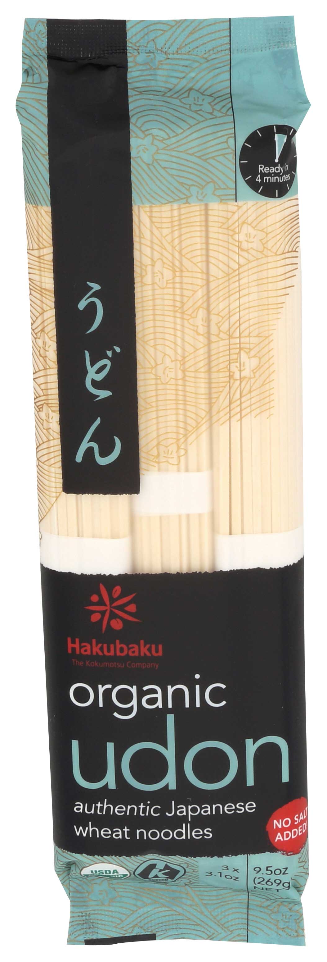 Hakubaku Organic Wheat Udon Noodle, 9.52 Ounce -- 8 Per Case