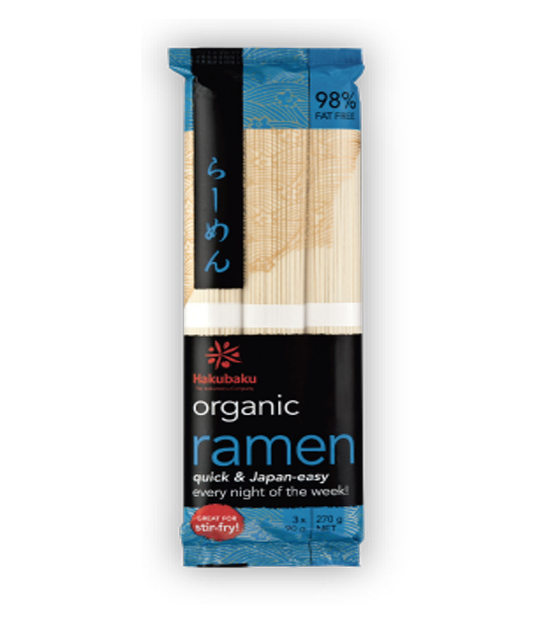 Hakubaku Organic Noodles - Ramen - Case Of 8 - 9.52 Oz