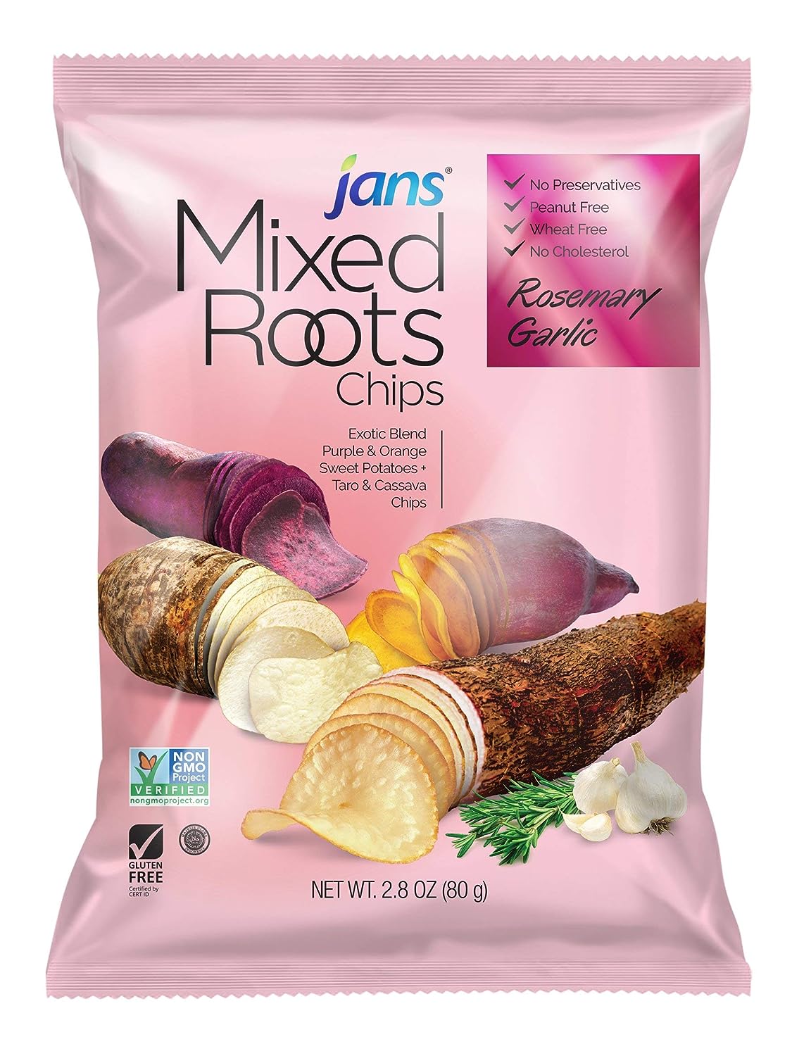 Jans Rosemary Garlic Mixed Root Chips