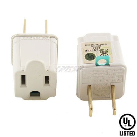 Topzone Ground Adapter Connects A 2 Wire To A 3 Wire Ground