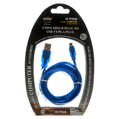 Stereo Cable 6ft Usb A Plug To 5 Pins