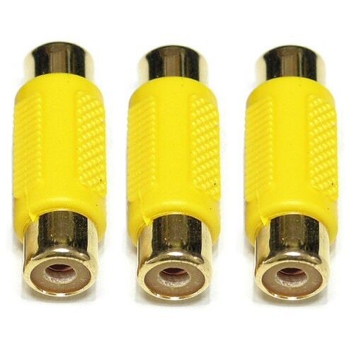 Topzone Rca Stereo Connector 3pc Jack To Jack