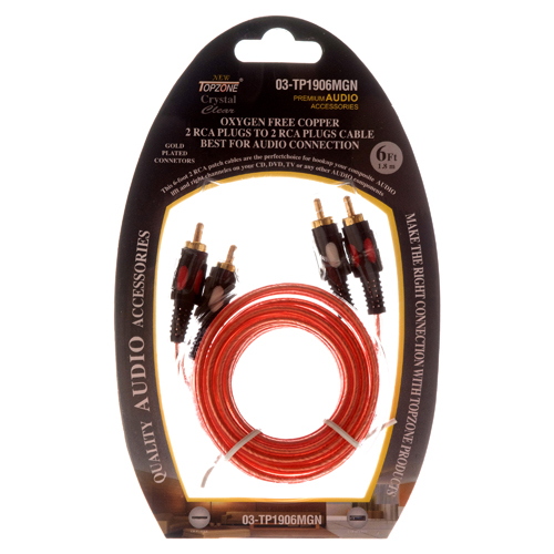 Stereo Cable 6ft 2 Plug To 2 Plug #03-tp1906mg