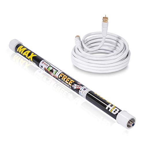 Magic Stick TV Max HD - Antenna Digital HD - Antenna For Digital Indoor - Outdoor HD Antenna - Amplified HD Digital Antenna - Signals Up To 80 Miles - HDTV Antenna - 20ft Coaxial Cable