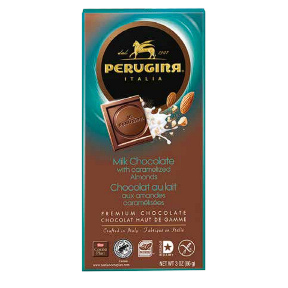 Perugina Milk Chocolate With Caramelized Almonds 3 Oz Bar