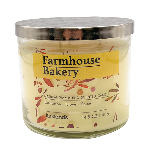 Glass Jar Candle 14.5oz Farmhouse Bakery Core