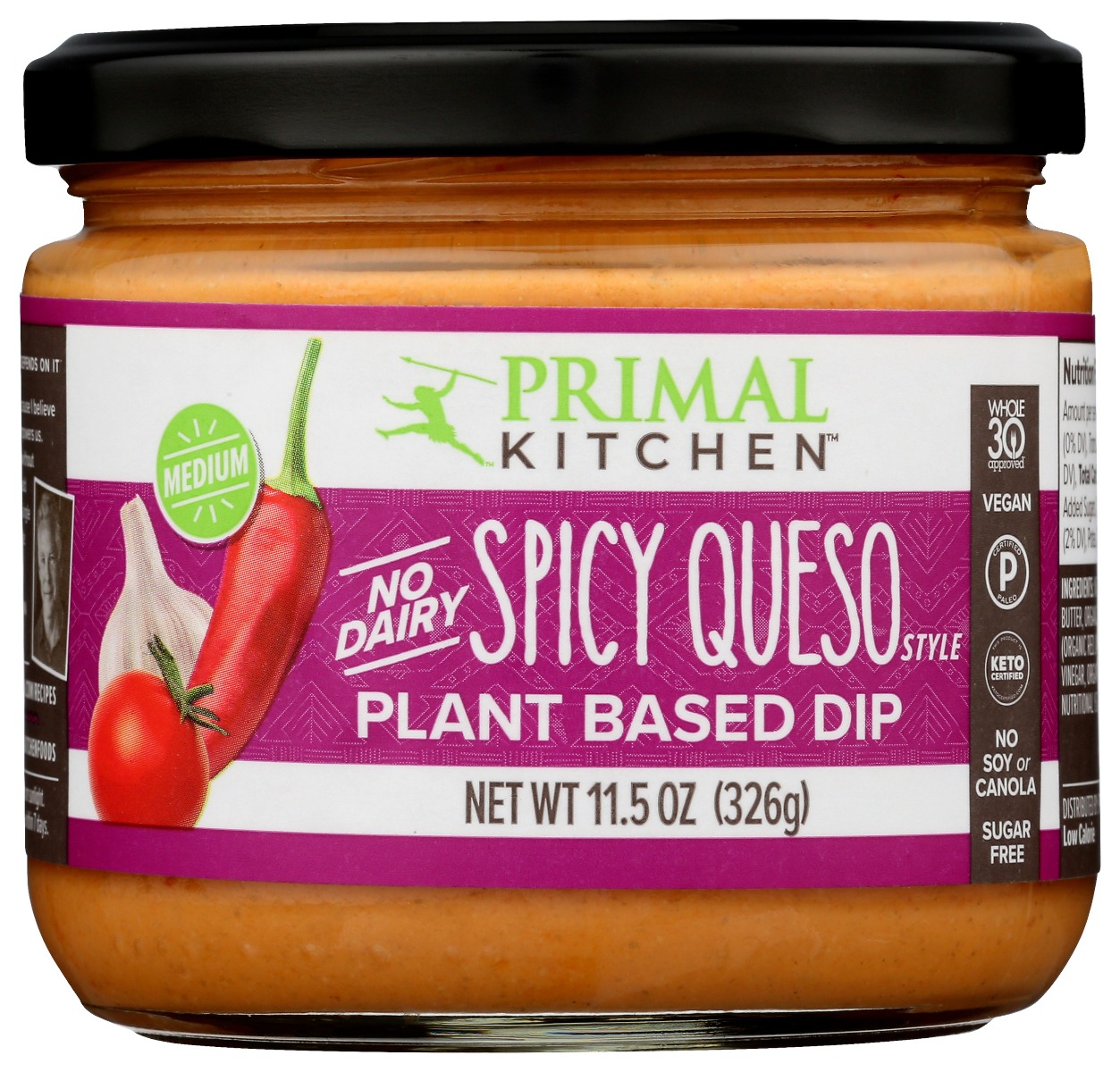 Primal Kitchen No Dairy Queso Style Plant Based Dip, Spicy