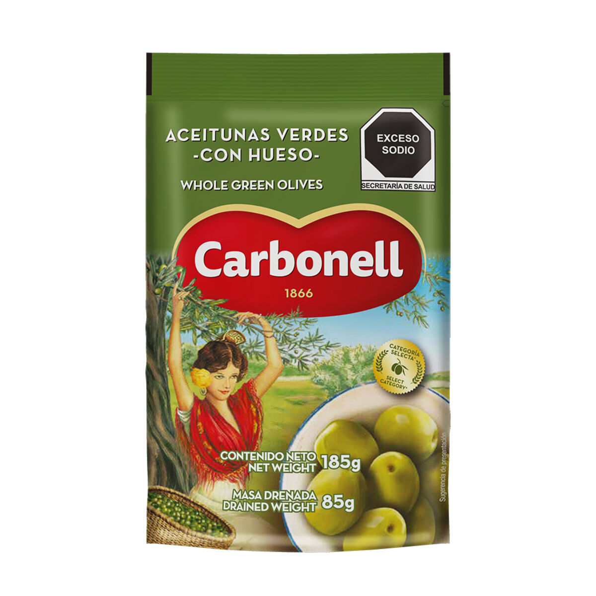 Carbonell Aceitunas Verdes Con Hueso 210 G