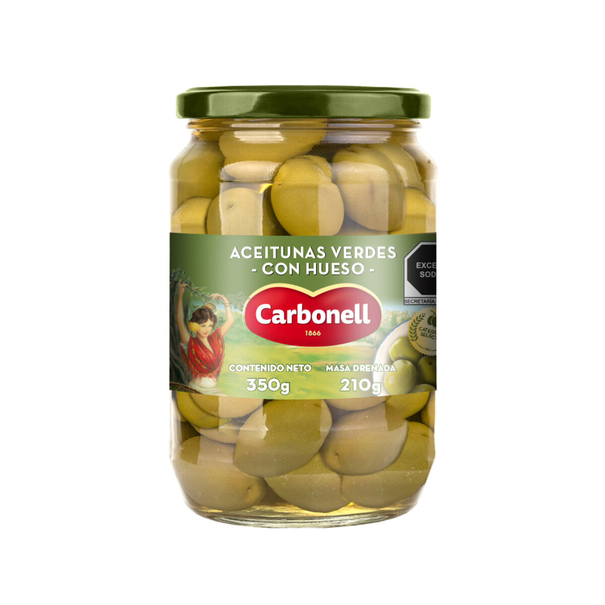 Carbonell Aceitunas Verdes Con Hueso 350 G