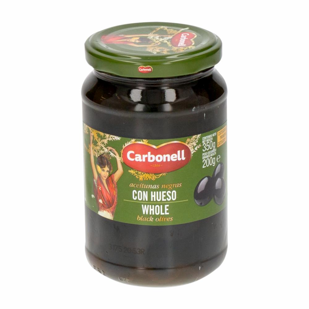 brands Carbonell Aceitunas Negras En Frasco X 200 Gr
