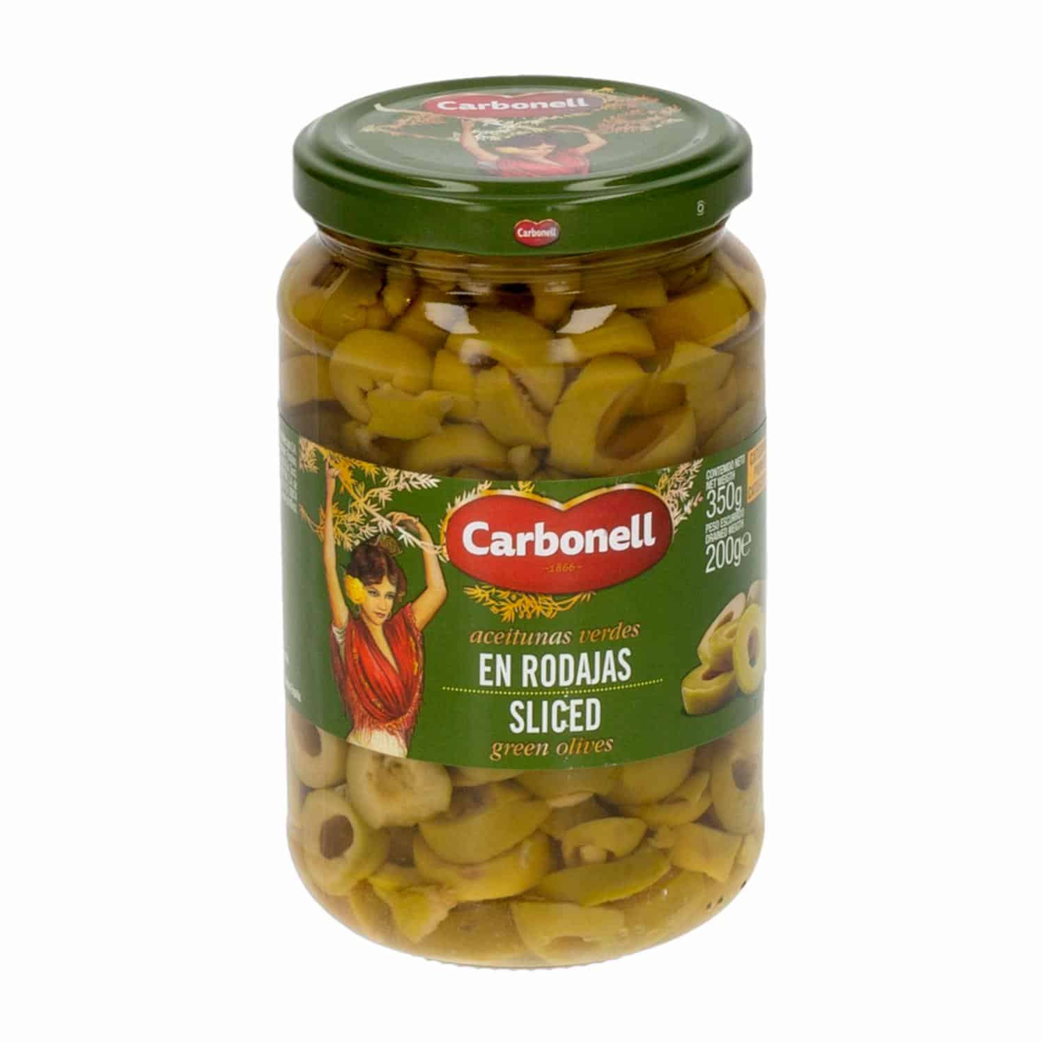 brands Carbonell Aceituna Verde Rodaja 200G