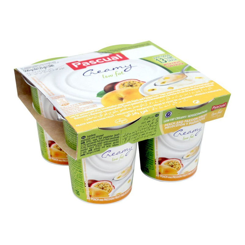 Pascual Low Fat Creamy With Peach & Passion Fruit 500g