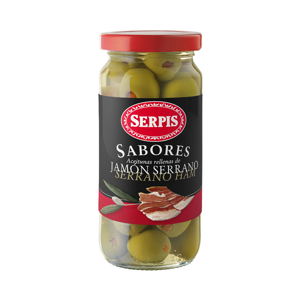 Serpis Aceitunas Rellenas De Jamón Serrano 235 G