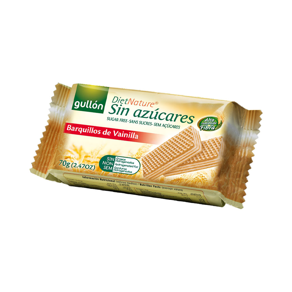 Gullón Barquillos De Vainilla Sin Azúcares 60Gr