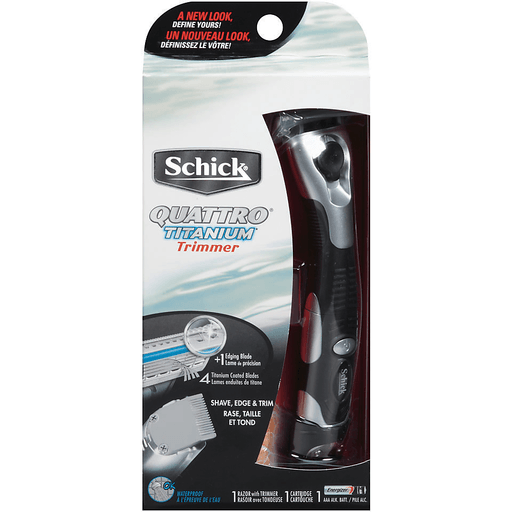 Schick Quattro Titanium Razor With Trimmer Peg