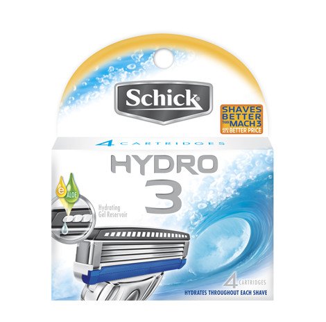 Schick Hydro 3 Blade Razor Cartridge Refill