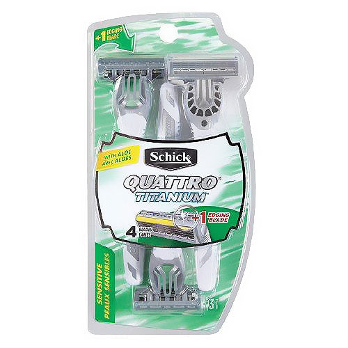 Schick Quattro Titanium Razors, Sensitive