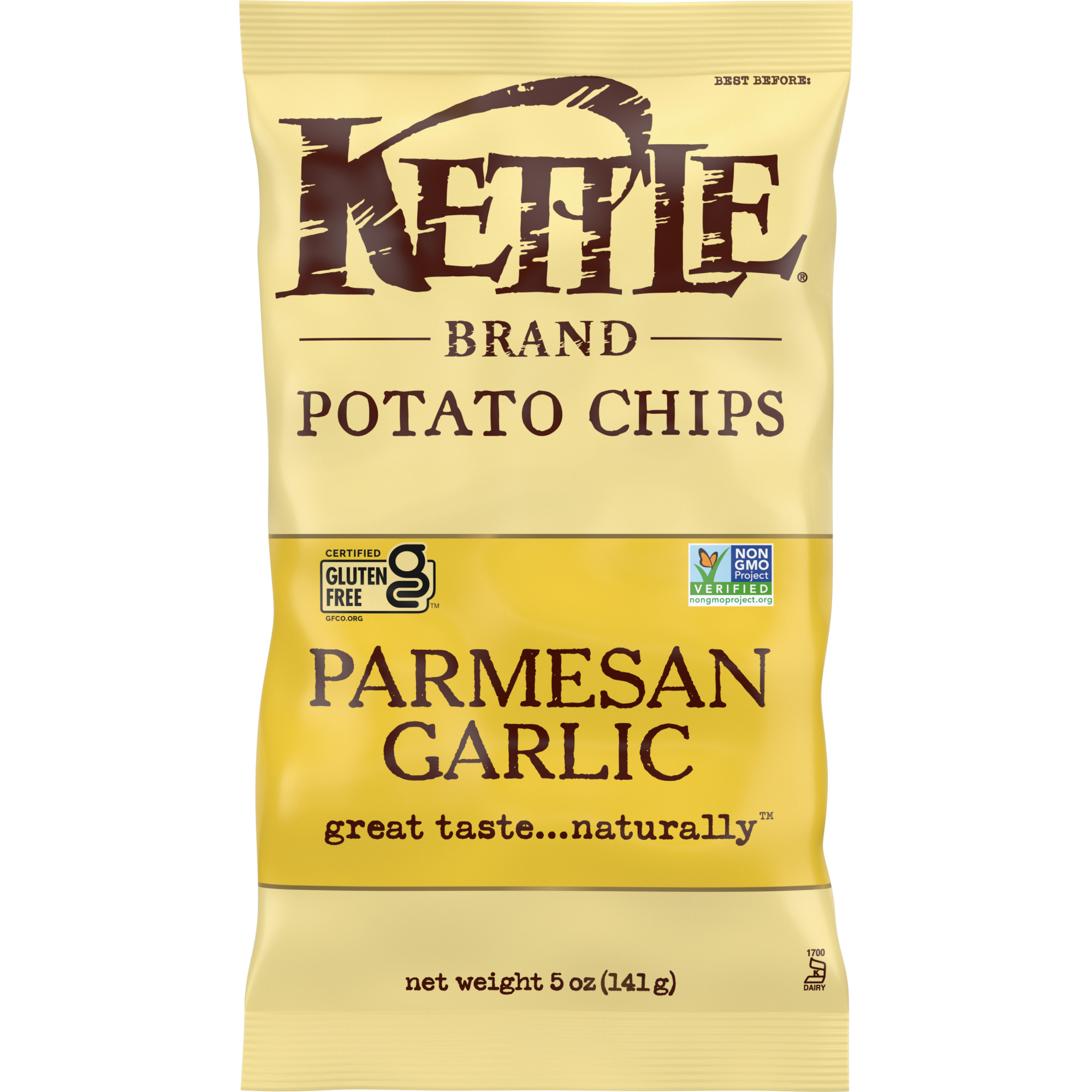 Kettle Brand Parmesan Garlic Potato Chips 5.000 Oz