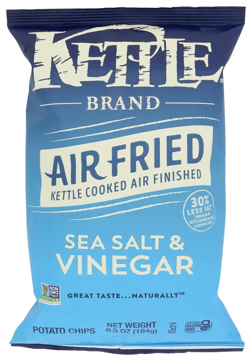 Kettle Brand Air Fried Potato Chips Sea Salt & Vinegar 6.5oz Bag